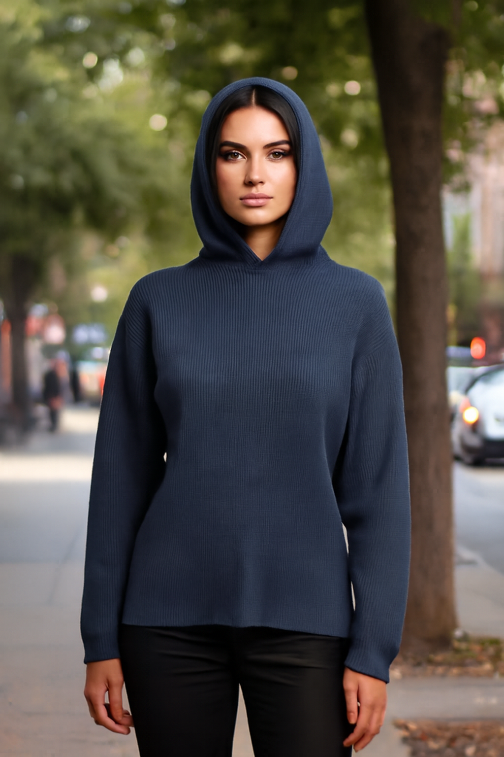 Nardo Grey Knitted Hoodie