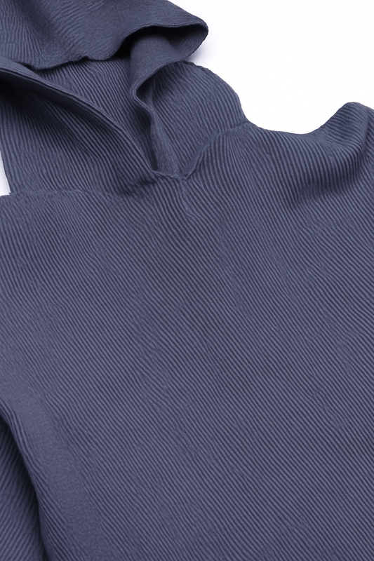 Nardo Grey Knitted Hoodie