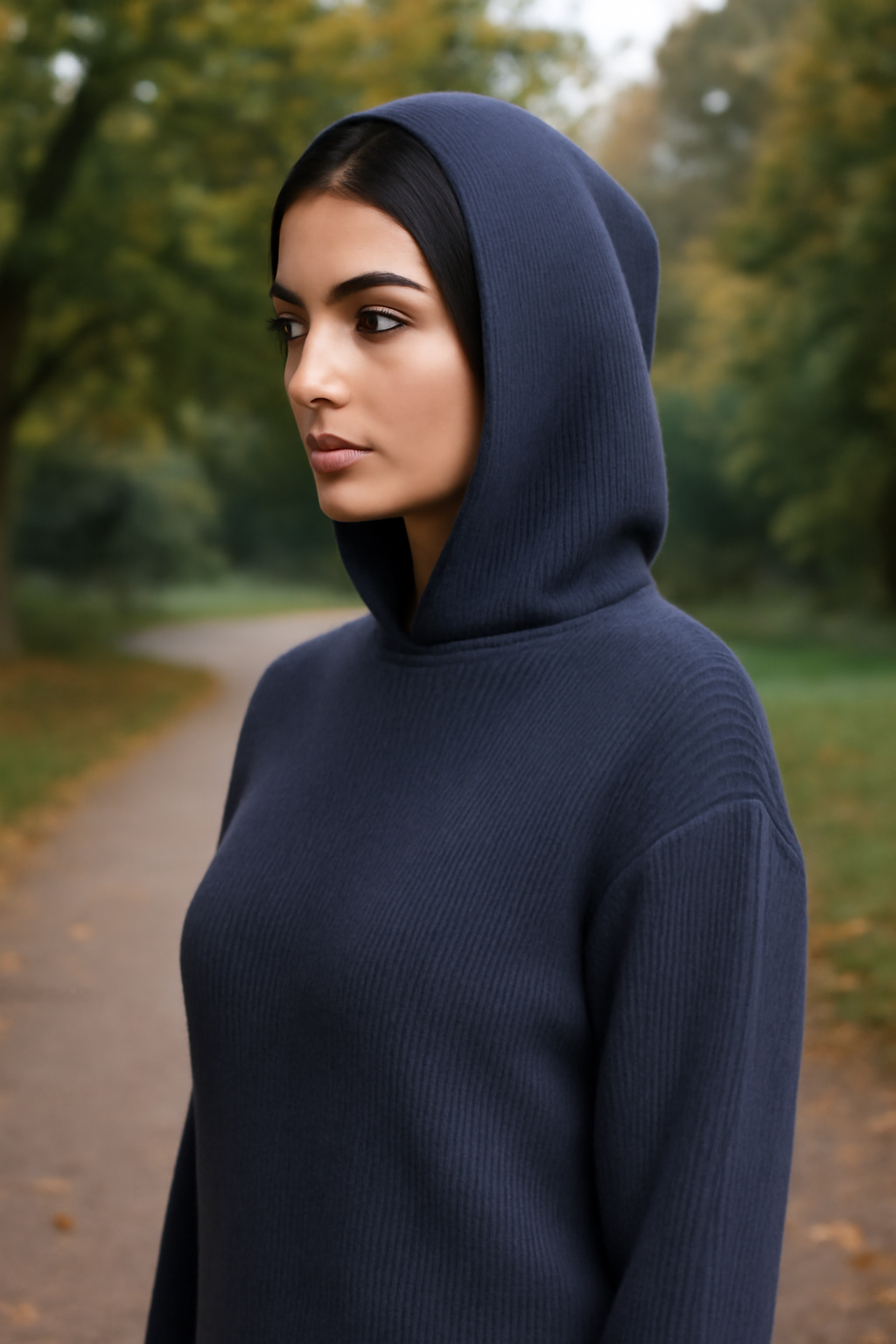 Nardo Grey Knitted Hoodie